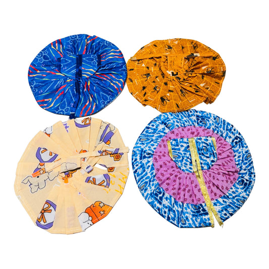Combo of 4 Cotton Laddu Gopal Dresses | Soft & Vibrant Daily Wear for Bal Gopal | Summer Special Poshak Set 2025