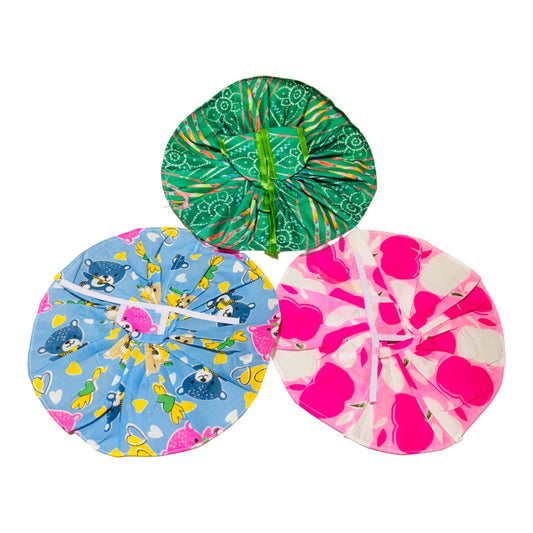 Combo of 3 Cute Cotton Laddu Gopal Dresses | Daily Wear Summer Poshak Set for Bal Gopal | Soft & Vibrant (Size 5)