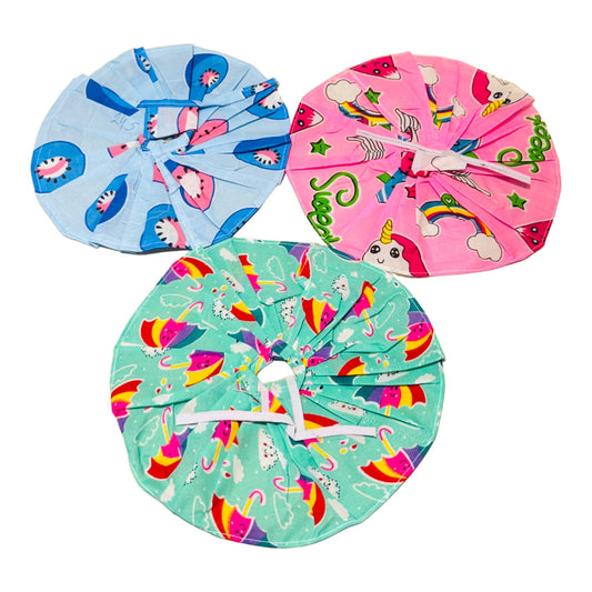Combo of 3 Cartoon-Print Cotton Laddu Gopal Dresses | Unicorn & Fun Designs | Summer Daily Wear Poshak (Size 0–4)